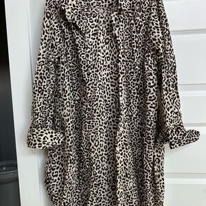 J Crew leopard Swim Coverup